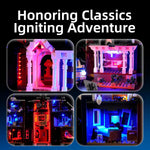 lumière led blanc rouge bleu noir lego maison voitures architecture détaillée classique