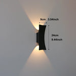 applique murale led blanc noir contemporaine ip65 2492000lm adhésif dual up down