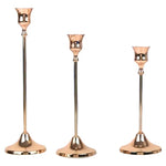 bougeoirs table décoration maison moderne doré lisses opaques set mariage anniversaire