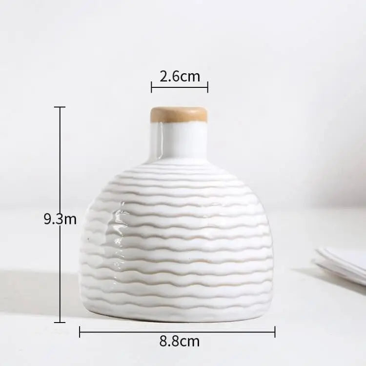 vase moderne blanc rayures minimalistes deco intérieur plante artificielle porcelainemodele unique