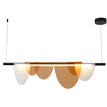 lustres led suspension contemporaine noir blanc bleu géométrique opaques chambre villa bar