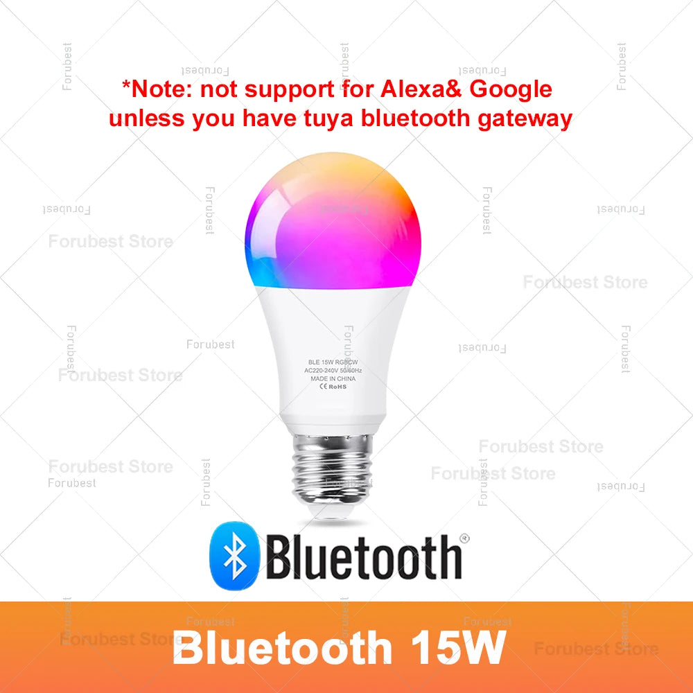 ampoule led intelligente e27 blanc multicolore wifi bluetooth decoration maison moderne