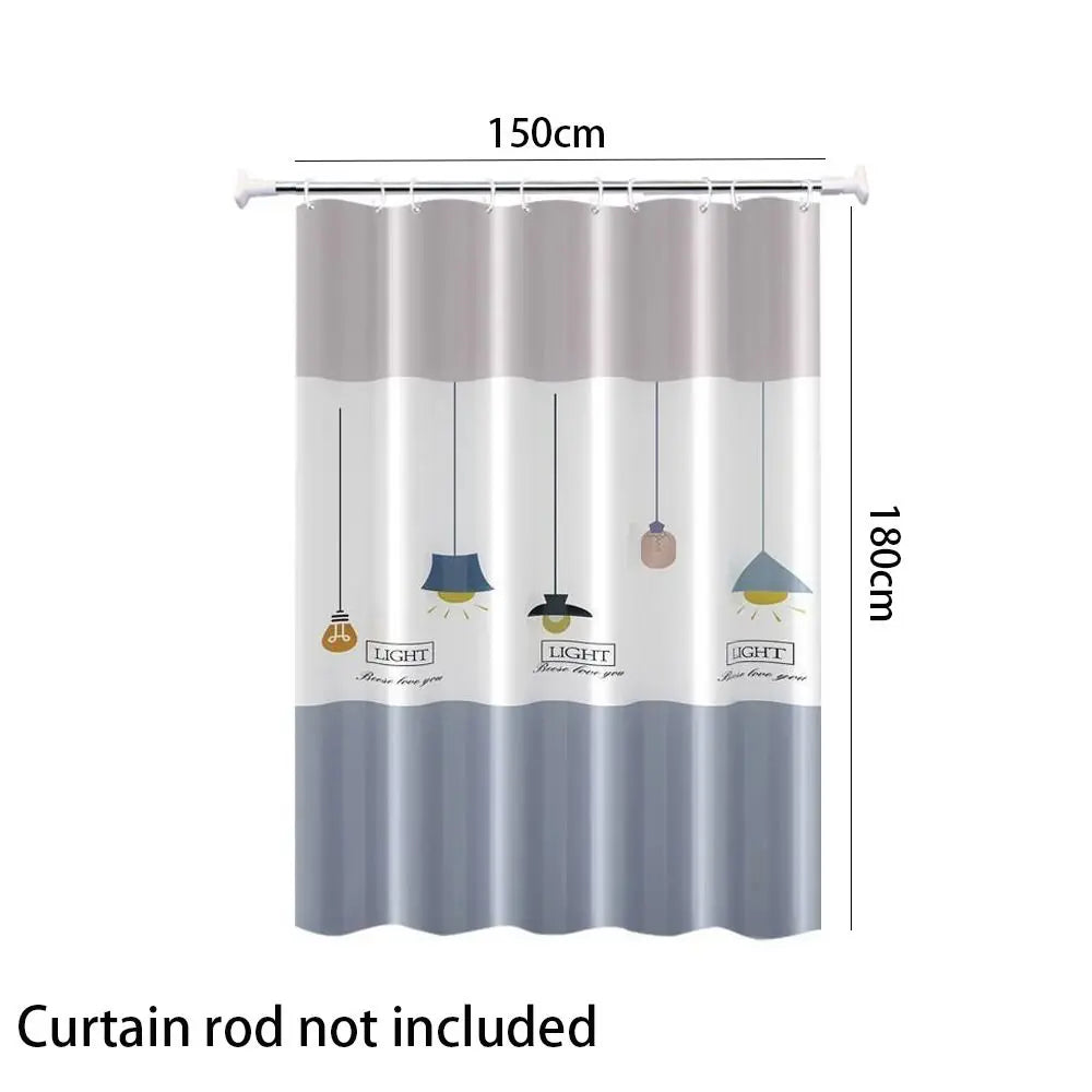 rideau douche moderne motifs floraux couleurs variées opaques anneaux métalliques 150cm 180cm
