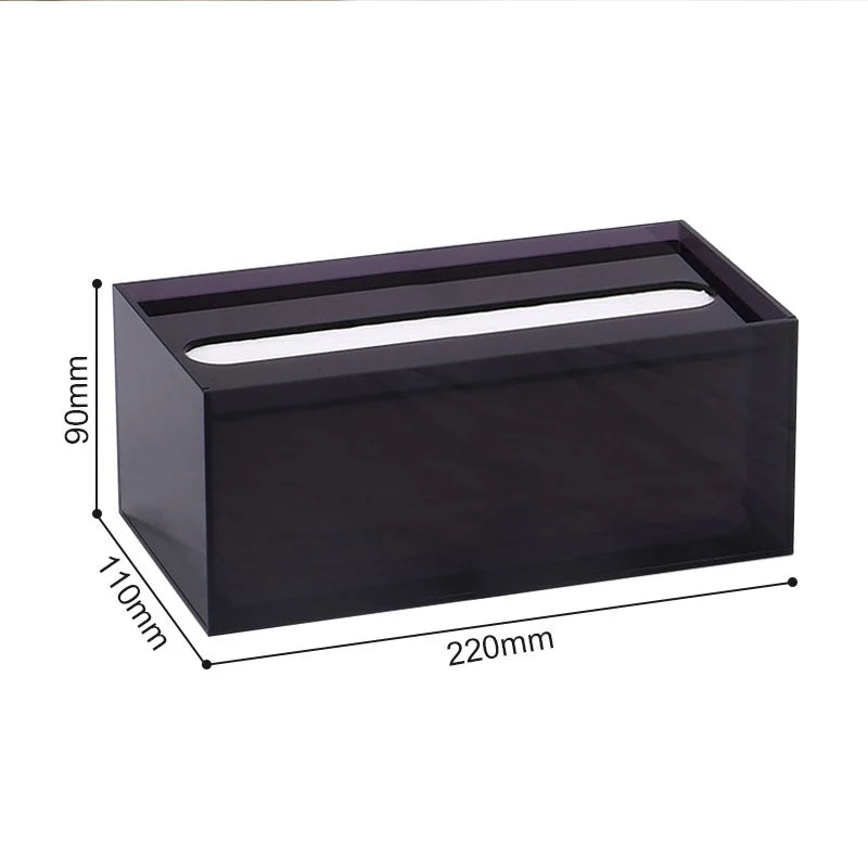 boîte mouchoirs transparente acrylique moderne maison table manger décoration intérieure
