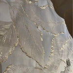 rideau polyester beige feuilles dorées classique opacité maison hospitalité océan