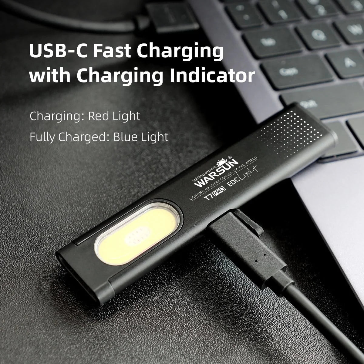 lampe poche rechargeable led alliage aluminium base magnétique clip métallique moderne