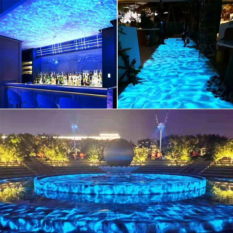 Projecteur vague d'eau pour décoration Noël