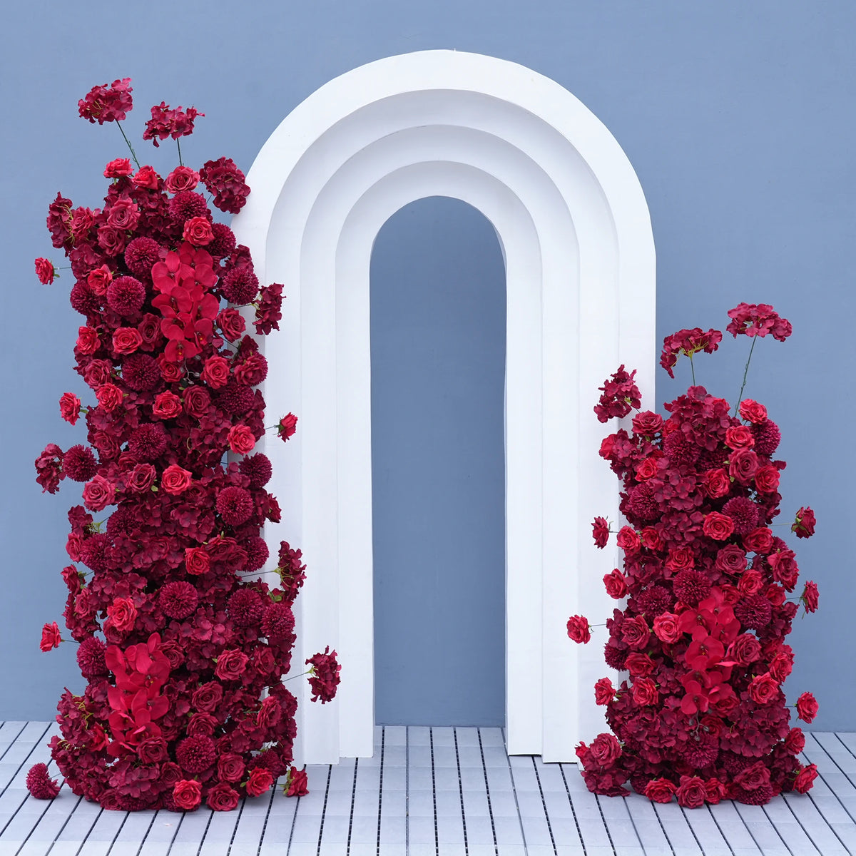 arche fleur blanche décor mariage fête anniversaire banquet cérémonie mur floral moderne grande taille