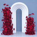 arche fleur blanche décor mariage fête anniversaire banquet cérémonie mur floral moderne grande taille