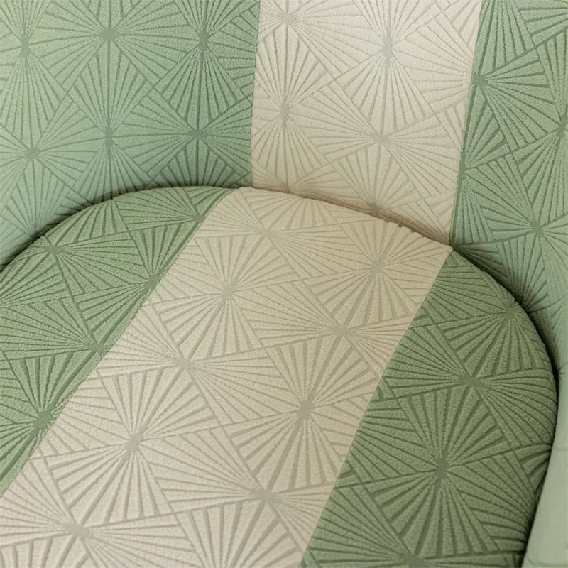 housses fauteuil vert clair rayures horizontales polyestère moderne adhésif lavable printemps été