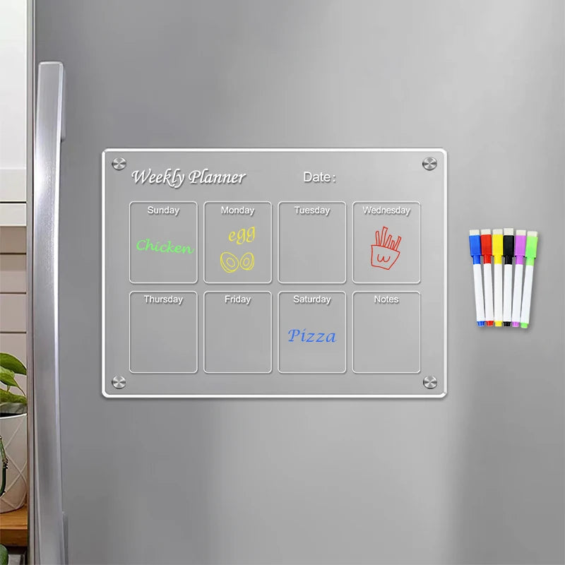 Aimants acrylique transparent personnalisables avec autocollant