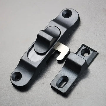 serrure porte moderne noire deux parties fixation inclusion mat confortable sécurité minimaliste