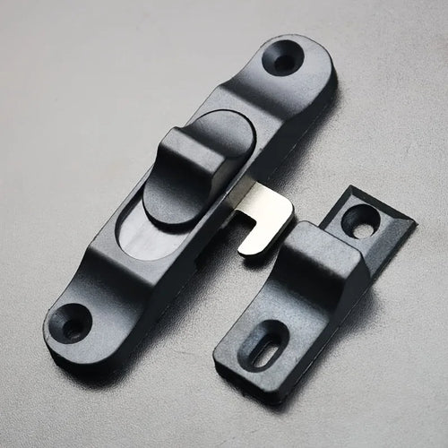 serrure porte moderne noire deux parties fixation inclusion mat confortable sécurité minimaliste