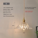 lampe suspendue transparente vintage ampoule E27 câble torsadé motifs géométriques chambre salon étude