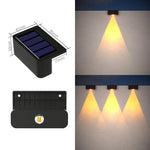 appliques murales solaires noires panneau solaire bleu moderne led étanchesextérieur minimaliste lumière soleil