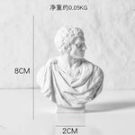 bustes sculptés resine blanc details fins antique figures grecques decor