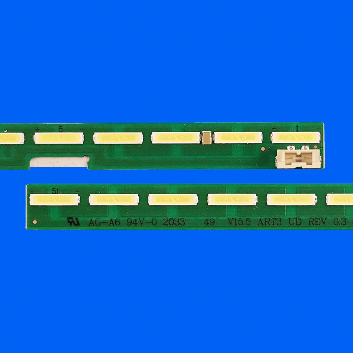 bande rétroéclairage led vert blanc bleu adaptée 49uf7700 uh600v connecteurs dorés adhésifs imprimé circuits