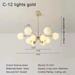 Suspension lumineuse moderne boules sphériques translucides structure chromée salon chambre coucher