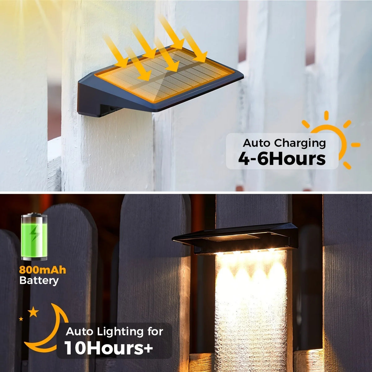 lampes solaires murales extérieures modernes rechargeables ensoleillement led portables véranda jardin
