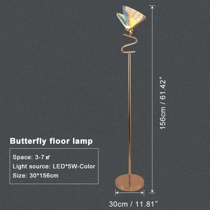 lampe sol moderne or transparent motifs géométriques élégante décoration chambre coucher lumière aluminium