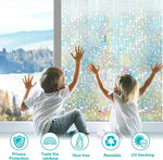 film décoratif fenêtre multicolore mosaïque transparent adhésif moderne protection uv isolation thermique
