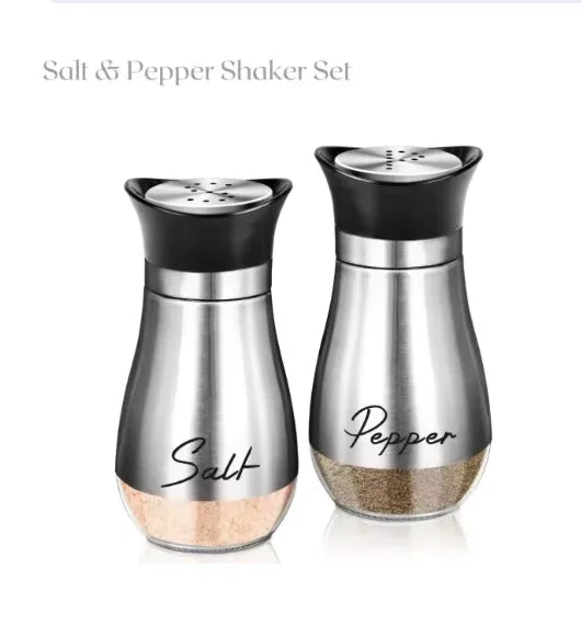 pots sel poivre verre transparent moderne minimaliste respectueux environnement stockage épices deux pièces