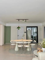 suspension lumineuse moderne vert beige rouge brillante câble suspendu minimaliste