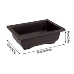 pot bonsaï rectangulaire noir moderne décor miniature maison pagode herbe artificielle
