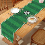 décoration table thème foot vert noir blanc ballons happy birthday motifs géométriques anniversaire serviettes