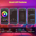 ruban led multicolore 10m 20m 30m controle application bluetooth moderne adhésif led individuelles
