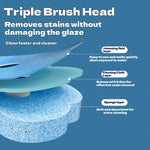 brosse wc jetable tête remplaçable kit outil nettoyage moderne pratique blanc bleu violet jaune