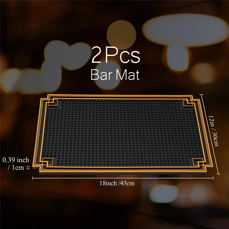 tapis bar noir or grille moderne 18x12 pouces antidérapant salon restaurant