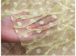 tissu dentelle brodée pois 3d tulle maille jacquard rayé été vocation plage blanc rose