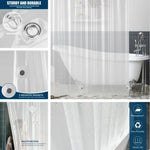 rideau douche moderne transparent aimants gris rose 72x72