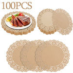 serviettes table dentelle blanc beige classiques respectueux environnement 34cm 100 pièces