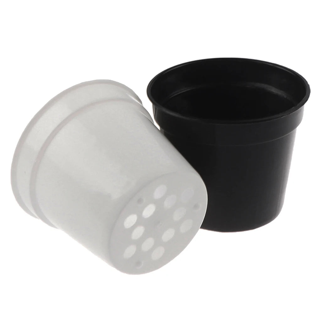 jardinière moderne pots plastique noir blanc succulente drainage plante verteintérieur minimaliste