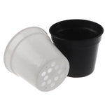 jardinière moderne pots plastique noir blanc succulente drainage plante verteintérieur minimaliste
