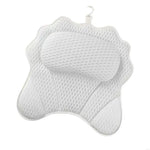 coussin bain blanc gris tissu petits points moderne crochet doux