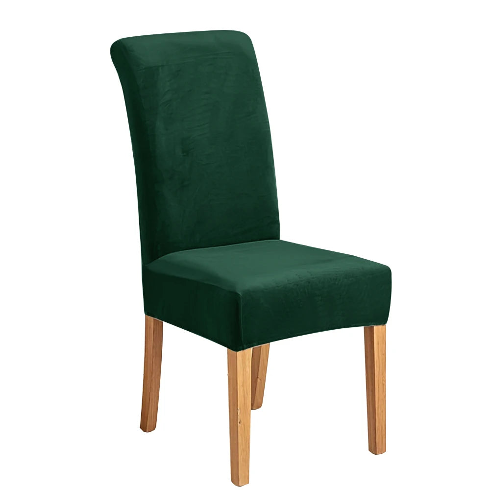 Housse chaise velours jaune doré élastique moderne protection meuble Jaune Doré