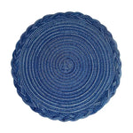 lot quatre tapis table ronds tressés boho rustique décoration maison