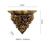 support mural bougie doré ornement végétal classique fixation murale bougie blanche decoration antique européen