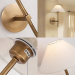 lampe murale conique abatjour opaque moderne minimaliste or blanc gris beige vert
