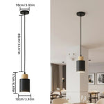 Lampes suspendues modernes minimalistes bois clair blanc noir câble ampoule tension 90 260V flux