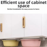 porte couverts universel bois naturel métal chromé moderne adhésif multifonction vaisselle rangement cuisine efficace