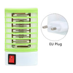 piège mouches électrique moderne prise EU US led translucide rose vert
