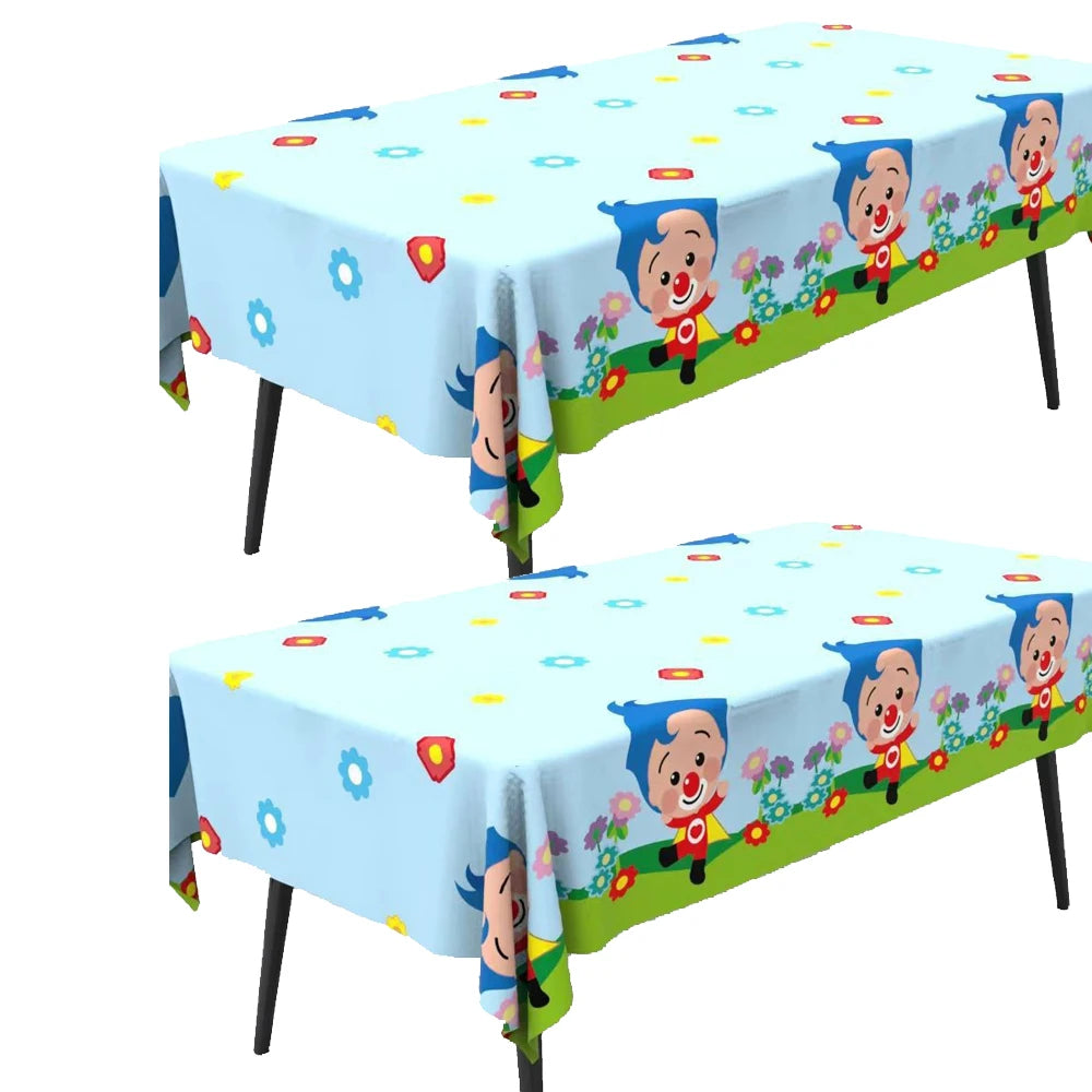 nappes festives clowns enfantins motifs fleurs géométriques tables jetables anniversaire enfants cirque
