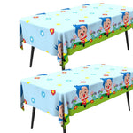 nappes festives clowns enfantins motifs fleurs géométriques tables jetables anniversaire enfants cirque