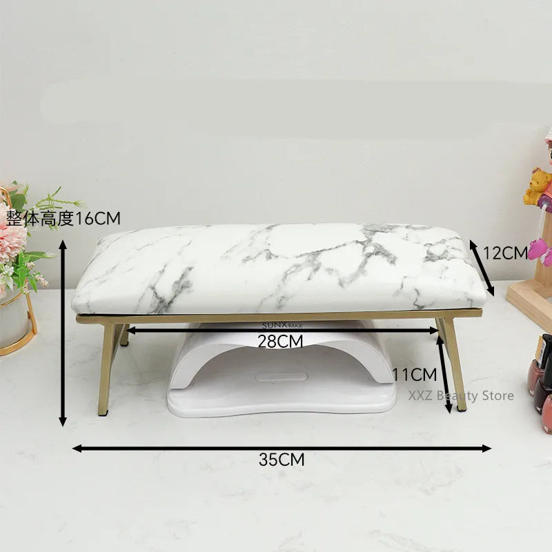 support main cuir imitation marbre moderne gris orange vert manucure salon nail art tapis