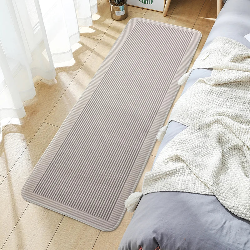 tapis moderne rayures horizontales motifs géométriques polyester antidérapant intérieur maison sol cuisine