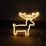 néons lumineux décoratifs cloche flocon arbre renne étoile couleurs vives câbles usb alimentation festive